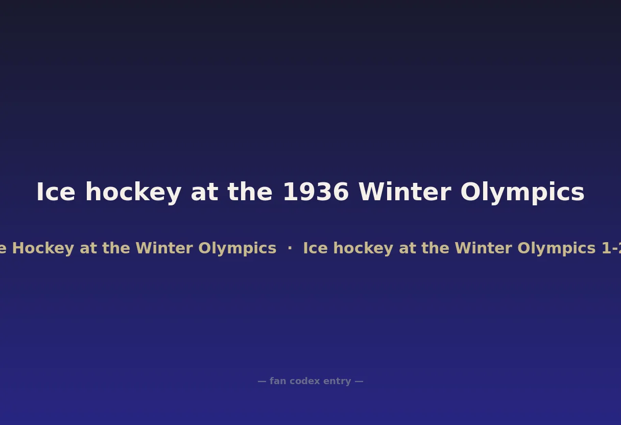 Ice hockey at the 1936 Winter Olympics